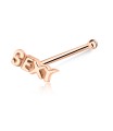 SEXY Silver Bone Nose Stud NSKD-321